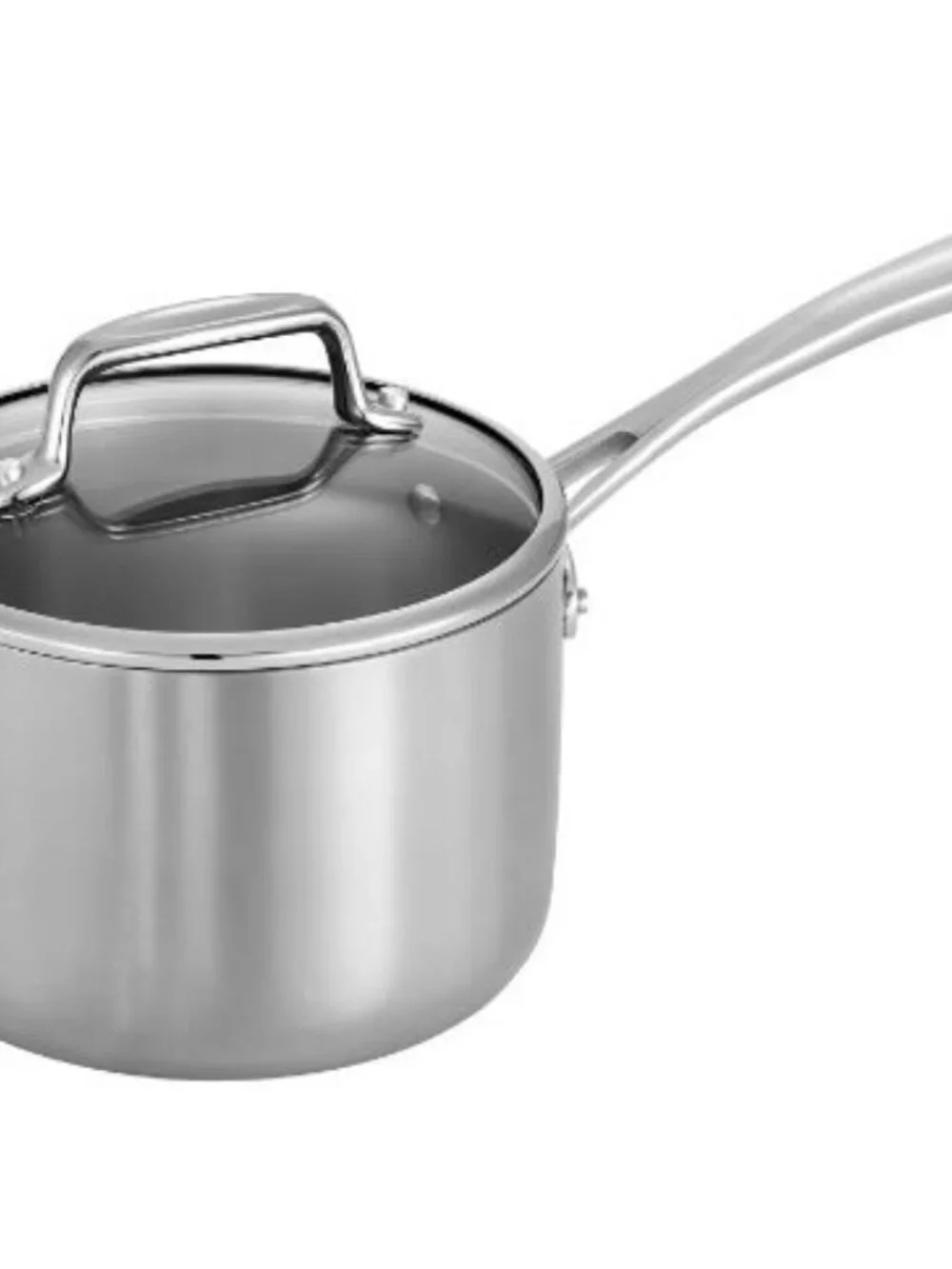 Tramontina Tri-Ply Base Stainless Steel 2-Quart Small Sauce Pan & Glass Lid NWT
